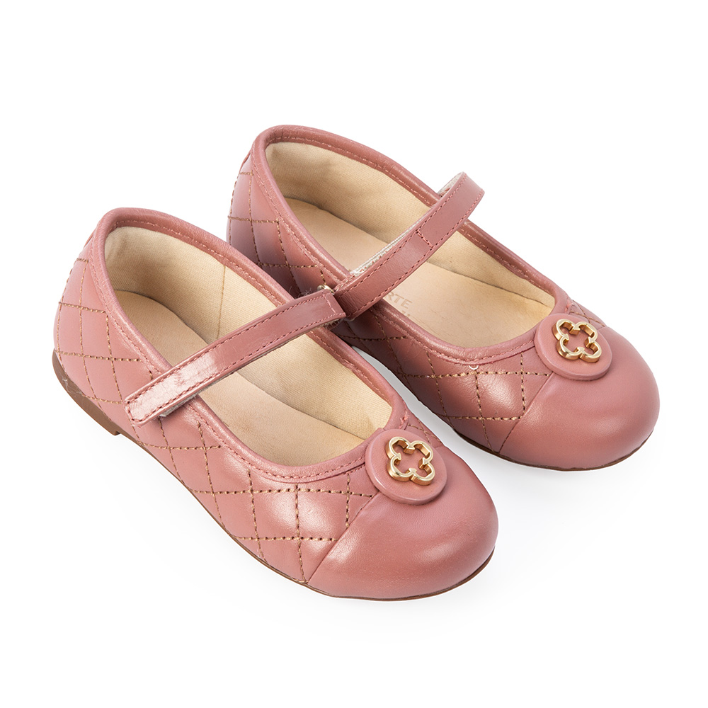 SAPATILHA ROSA BEB&Ecirc; DE COURO image number 1