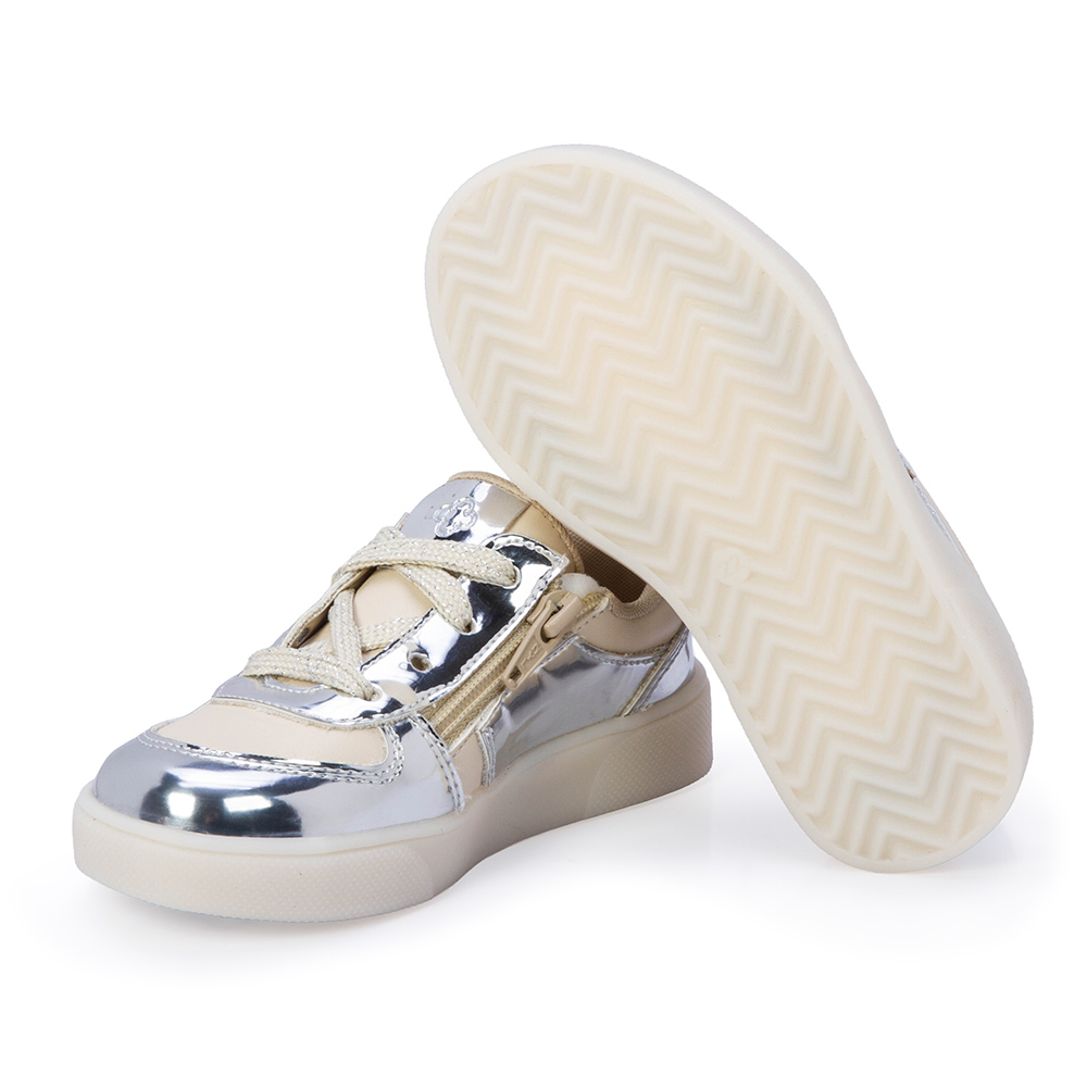 T&Ecirc;NIS BEB&Ecirc; PRATEADO METALIZADO AMARRA&Ccedil;&Atilde;O image number 3