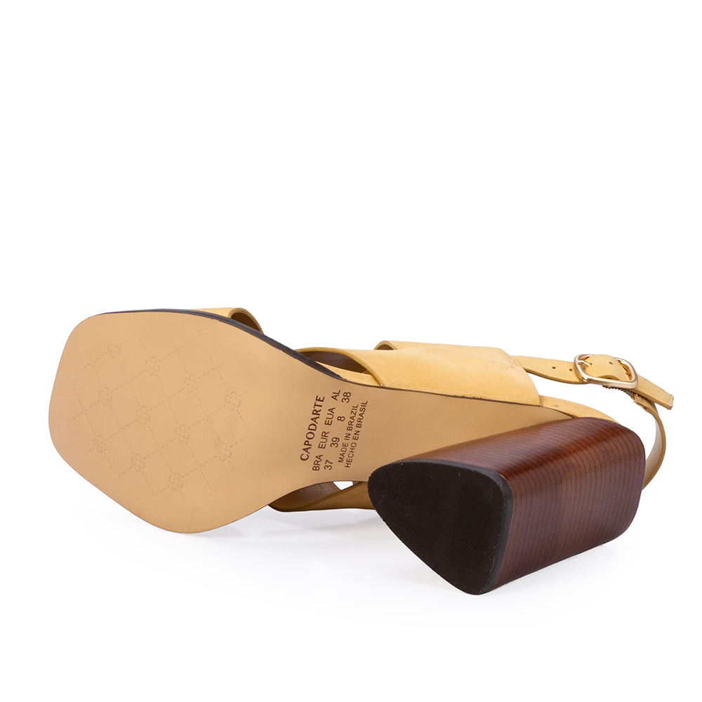 SAND&Aacute;LIA SALTO ALTO BEGE SAVANA COURO NOBUCK image number 3