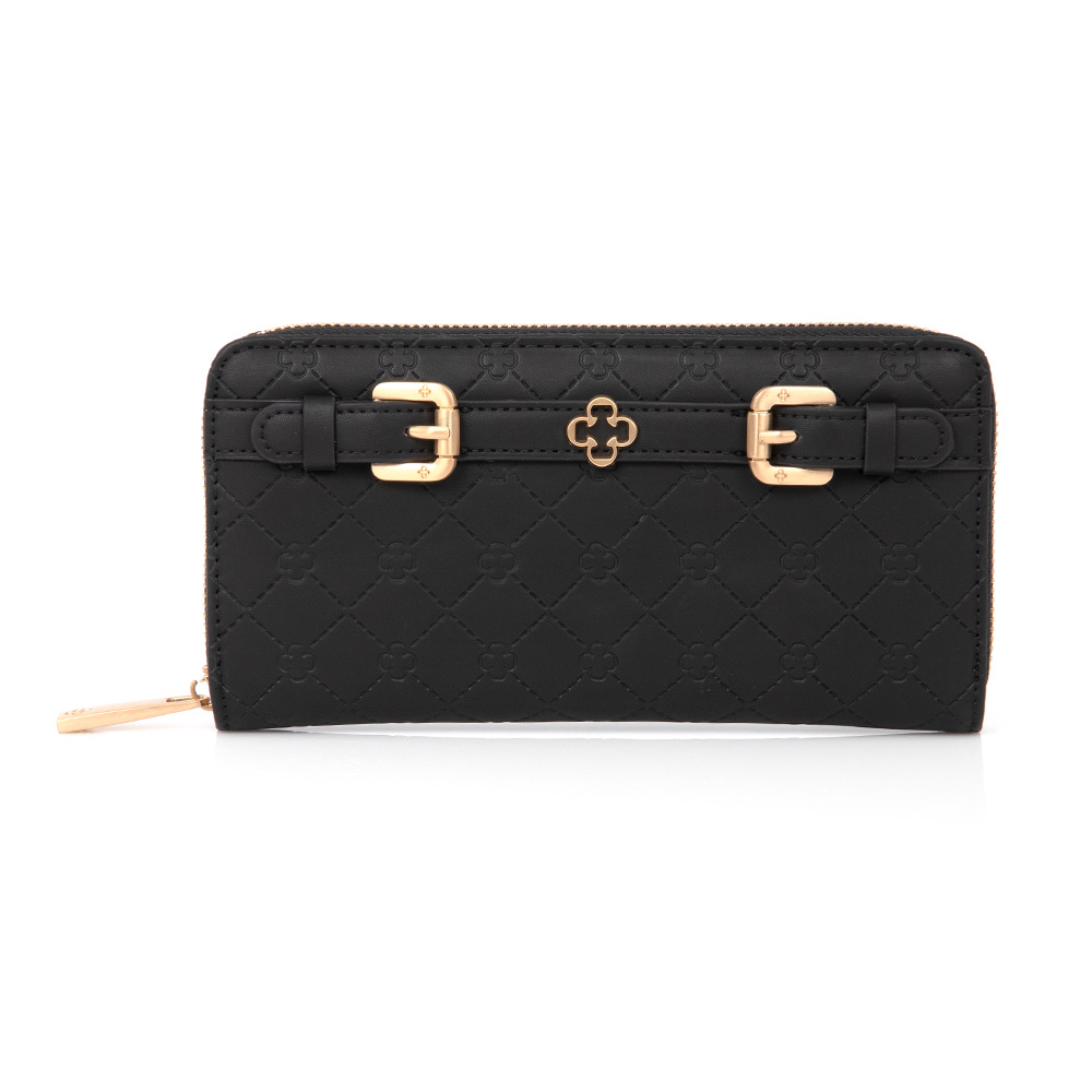 CARTEIRA FEMININA PRETA MONOGRAMA image number 0