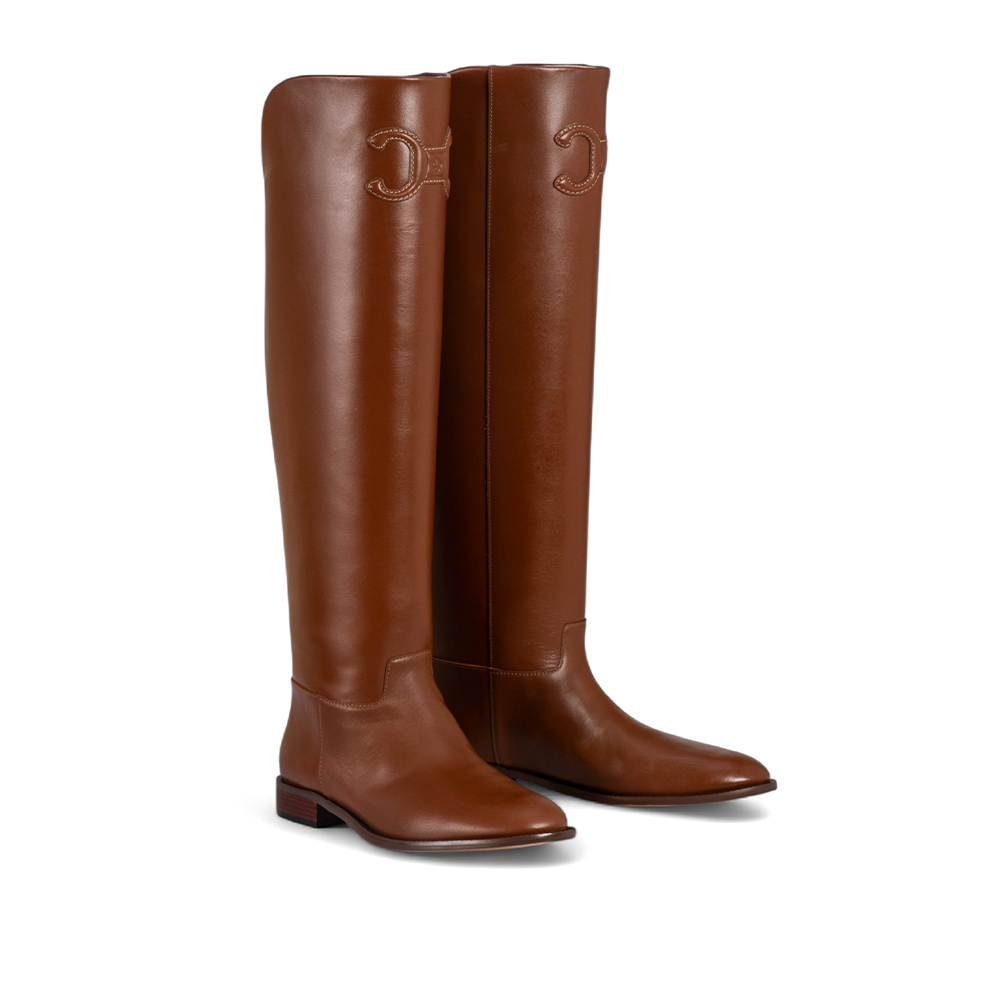 BOTA CANO LONGO CARAMELO MOGNO DE COURO image number 1