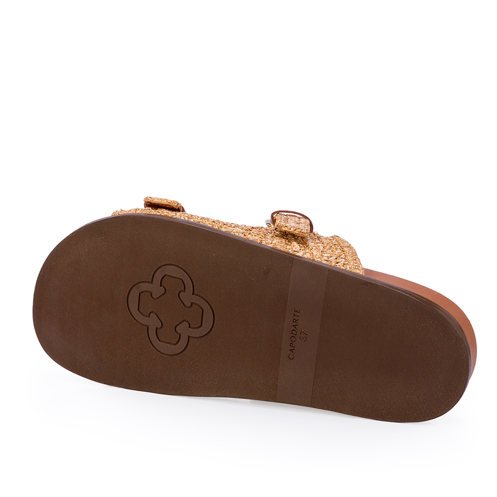 PAPETE CARAMELO TRAMADO COM FIVELAS image number 3