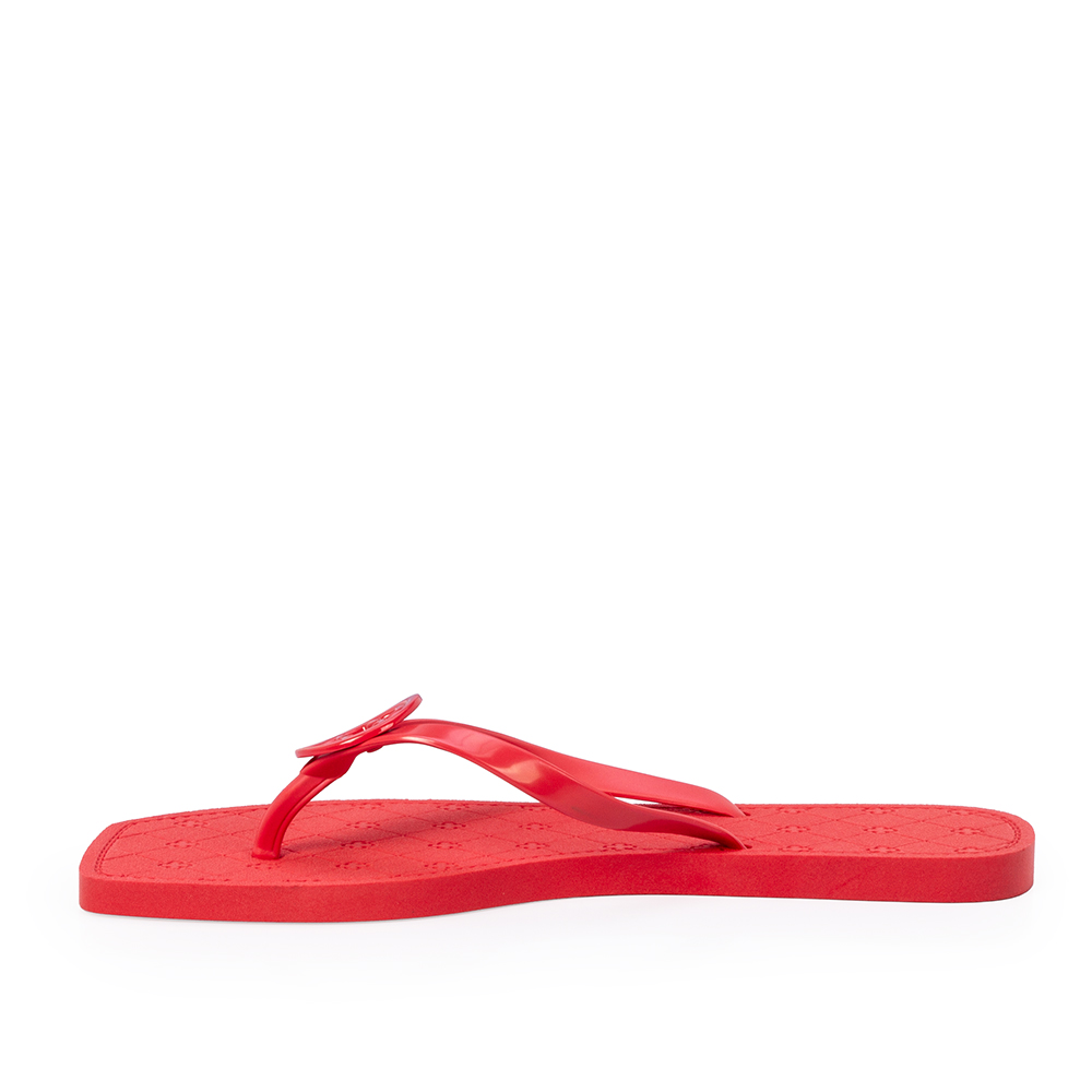 CHINELO DE DEDO VERMELHO HIBISCO BICO QUADRADO image number 2