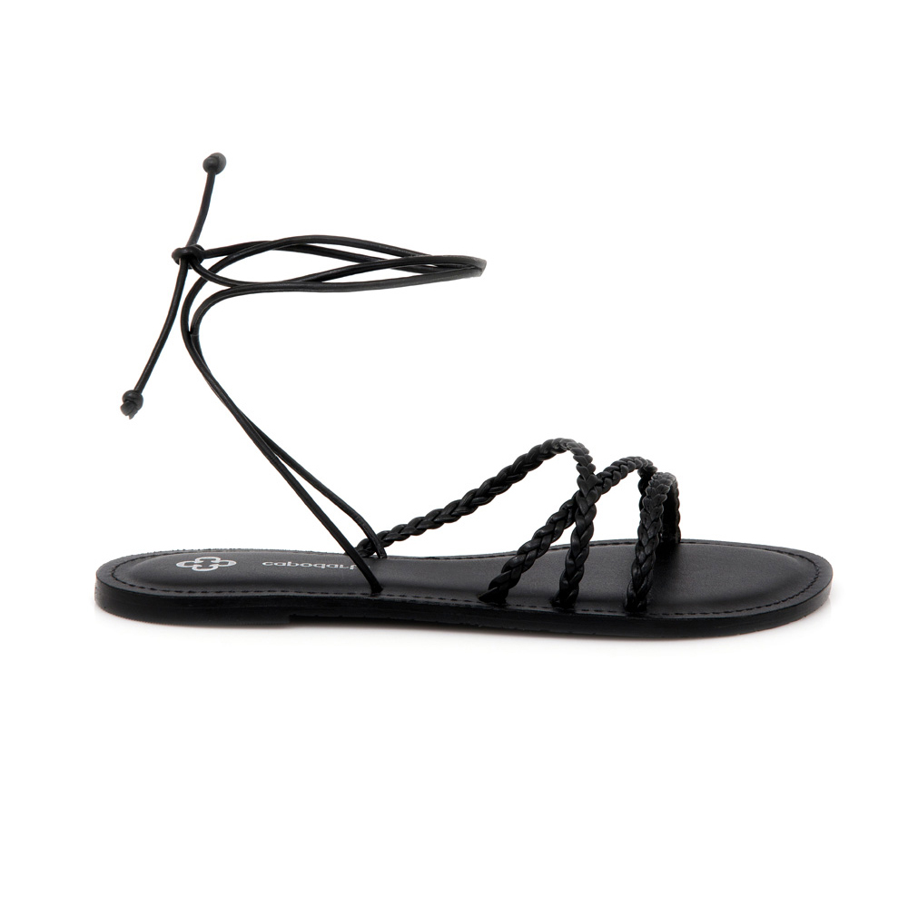 SAND&Aacute;LIA RASTEIRA PRETA AMARRA&Ccedil;&Atilde;O TRAN&Ccedil;ADA image number 0