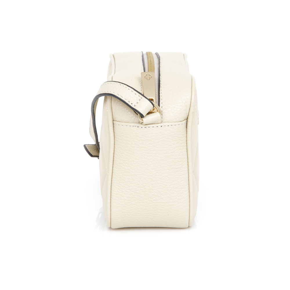 BOLSA PEQUENA TIRACOLO COURO BEGE image number 1