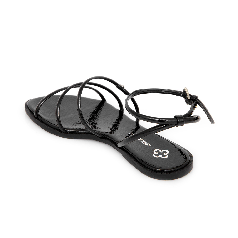 SAND&Aacute;LIA RASTEIRA PRETA GLOSSY image number 2