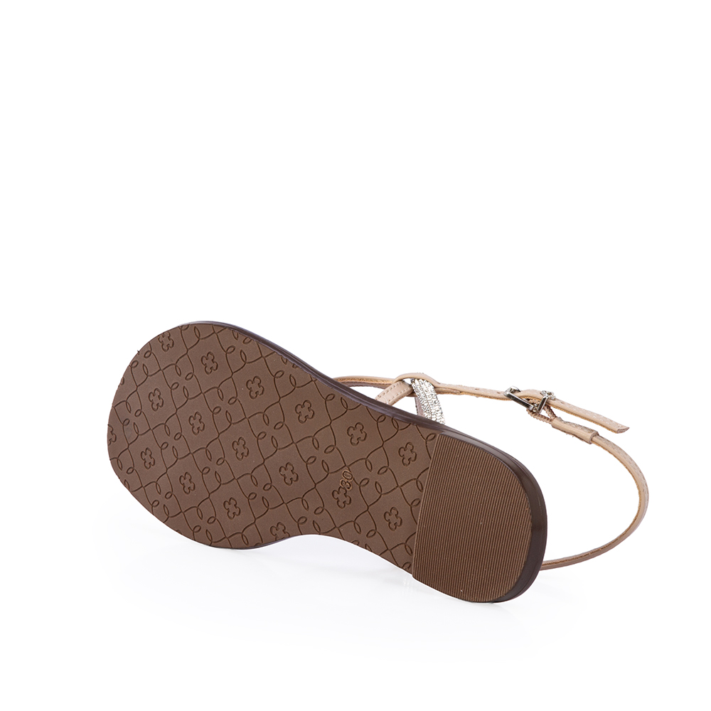 SANDÁLIA INFANTIL DE COURO NUDE SEDA image number 3