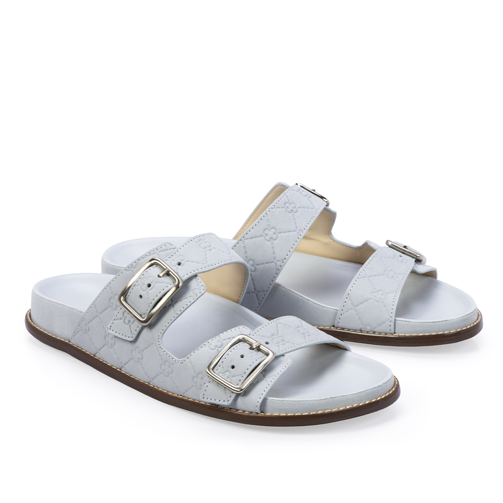 PAPETE AZUL TURMALINA DE COURO NOBUCK MONOGRAMA image number 1