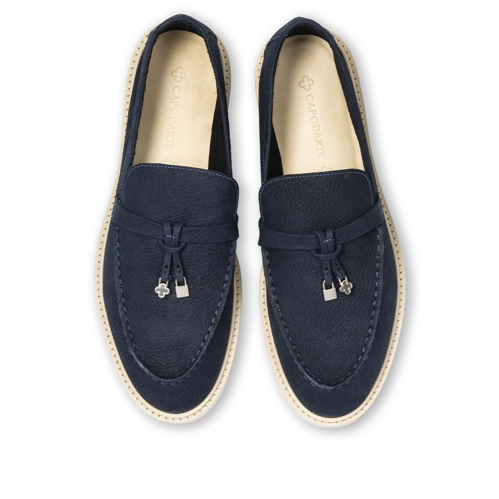 LOAFER MOCASSIM MARINHO AZZURRO COURO NOBUCK image number 4