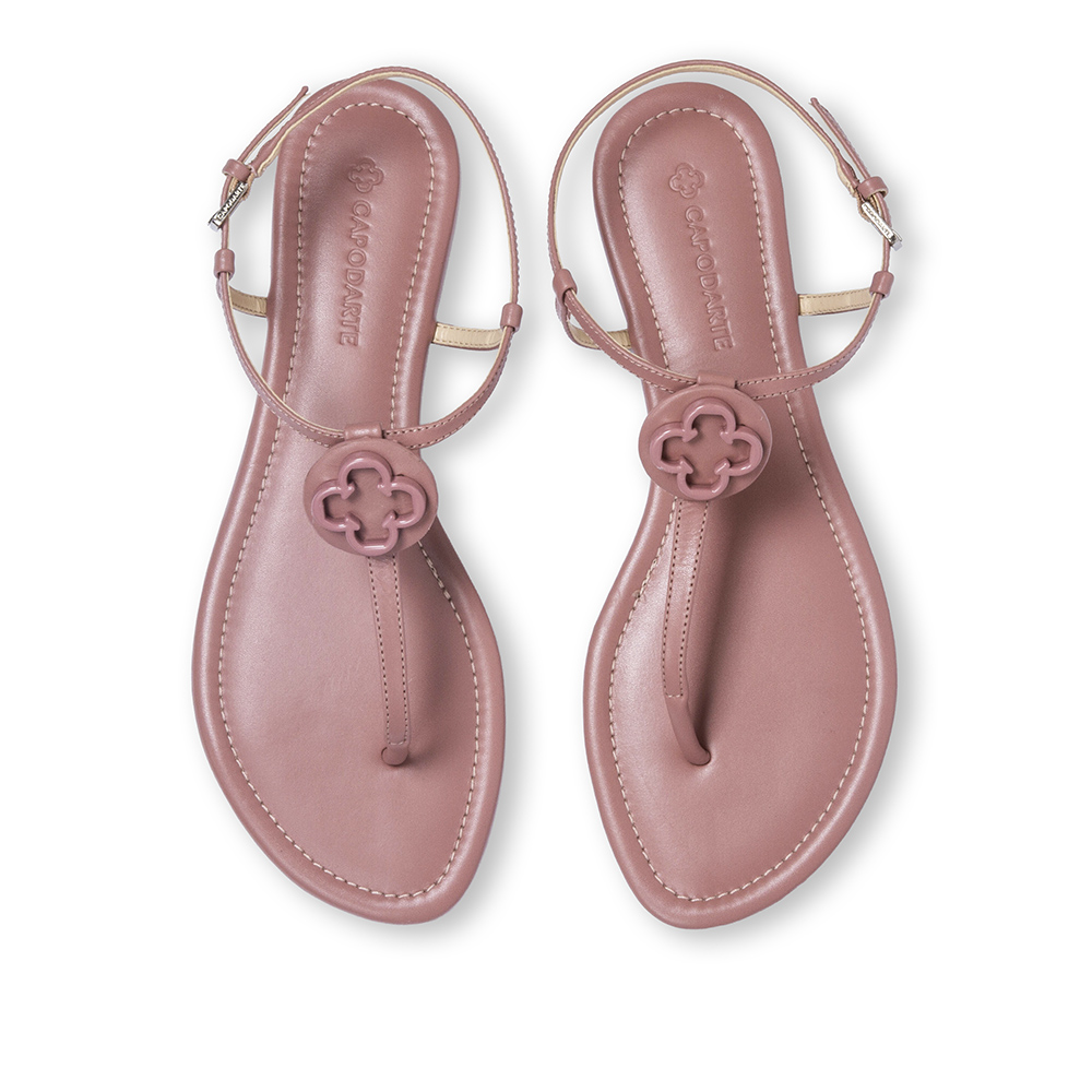 SAND&Aacute;LIA RASTEIRA ROSA MALVA DE COURO image number 4