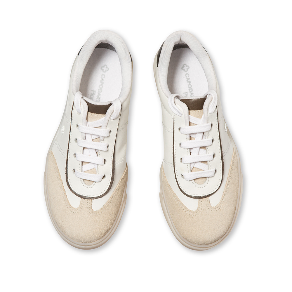 T&Ecirc;NIS INFANTIL BRANCO E PRETO DE COURO AMARRA&Ccedil;&Atilde;O image number 4