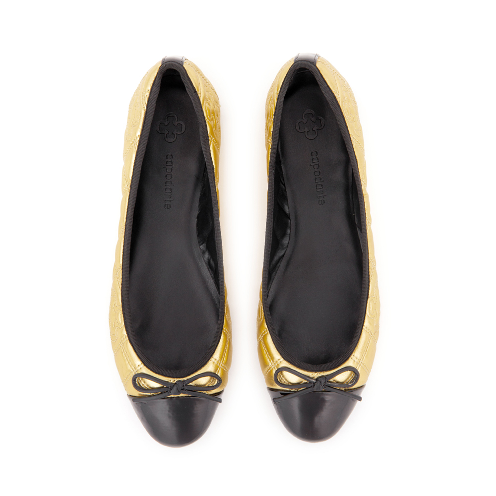 SAPATILHA DOURADA E PRETA MATELASS&Ecirc; image number 4