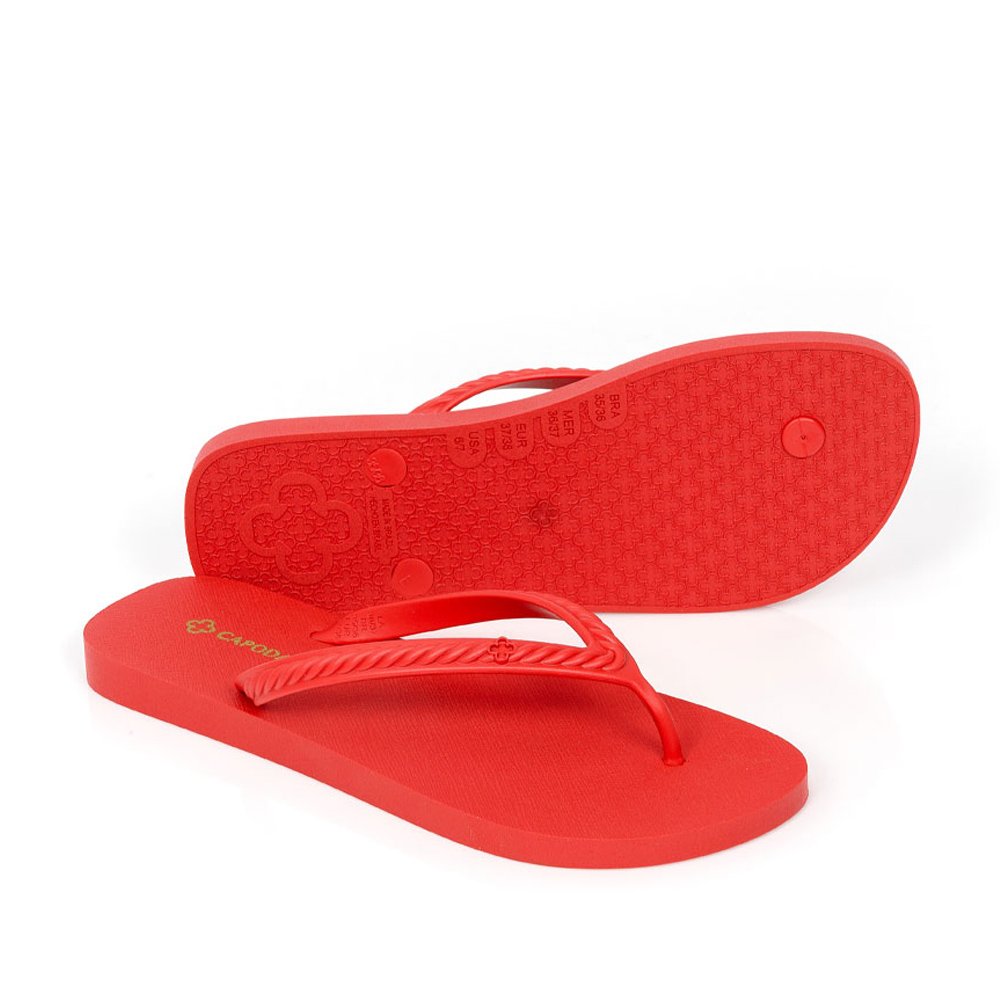 CHINELO DE DEDO VERMELHO RUBI TRAMADO image number 3