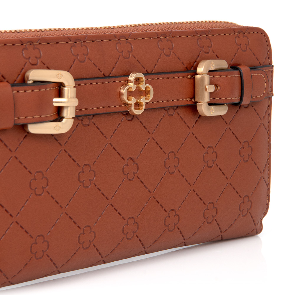 CARTEIRA FEMININA CARAMELO MONOGRAMA image number 4