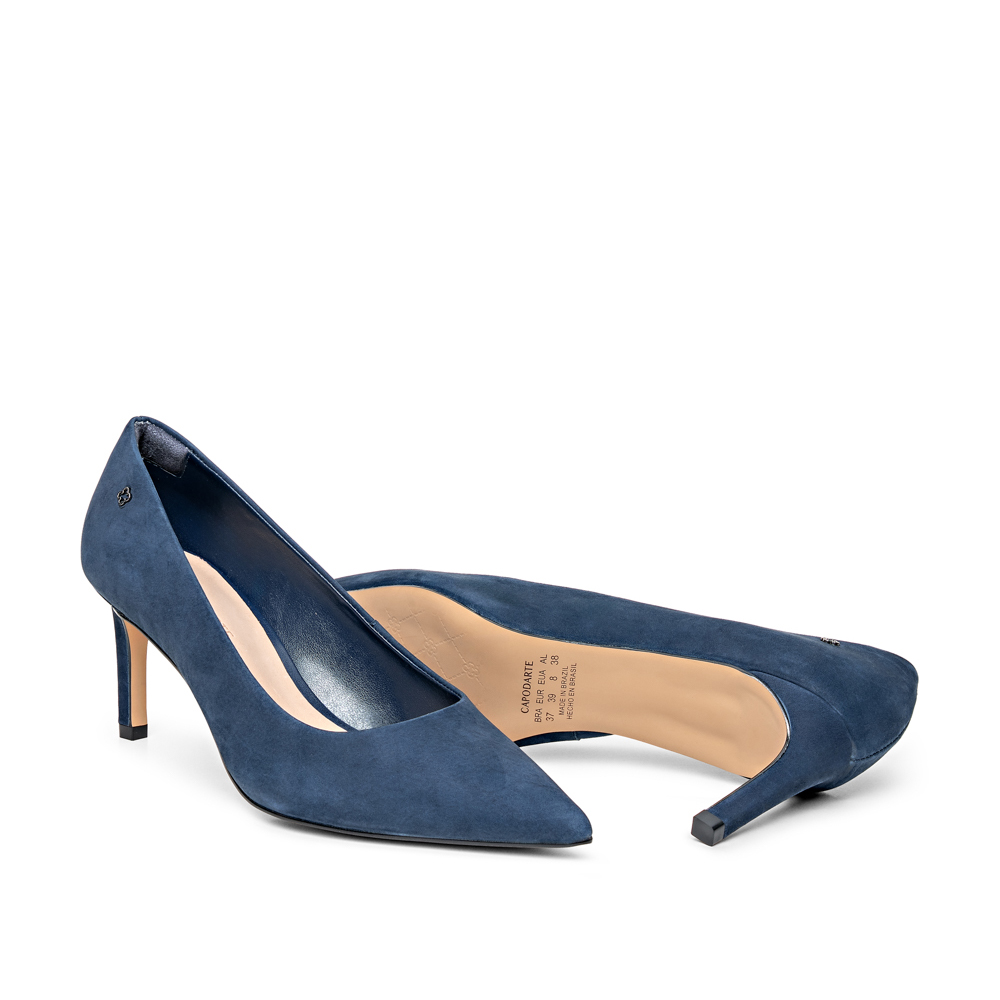 SCARPIN SALTO ALTO MARINHO AZZURRO COURO NOBUCK image number 3