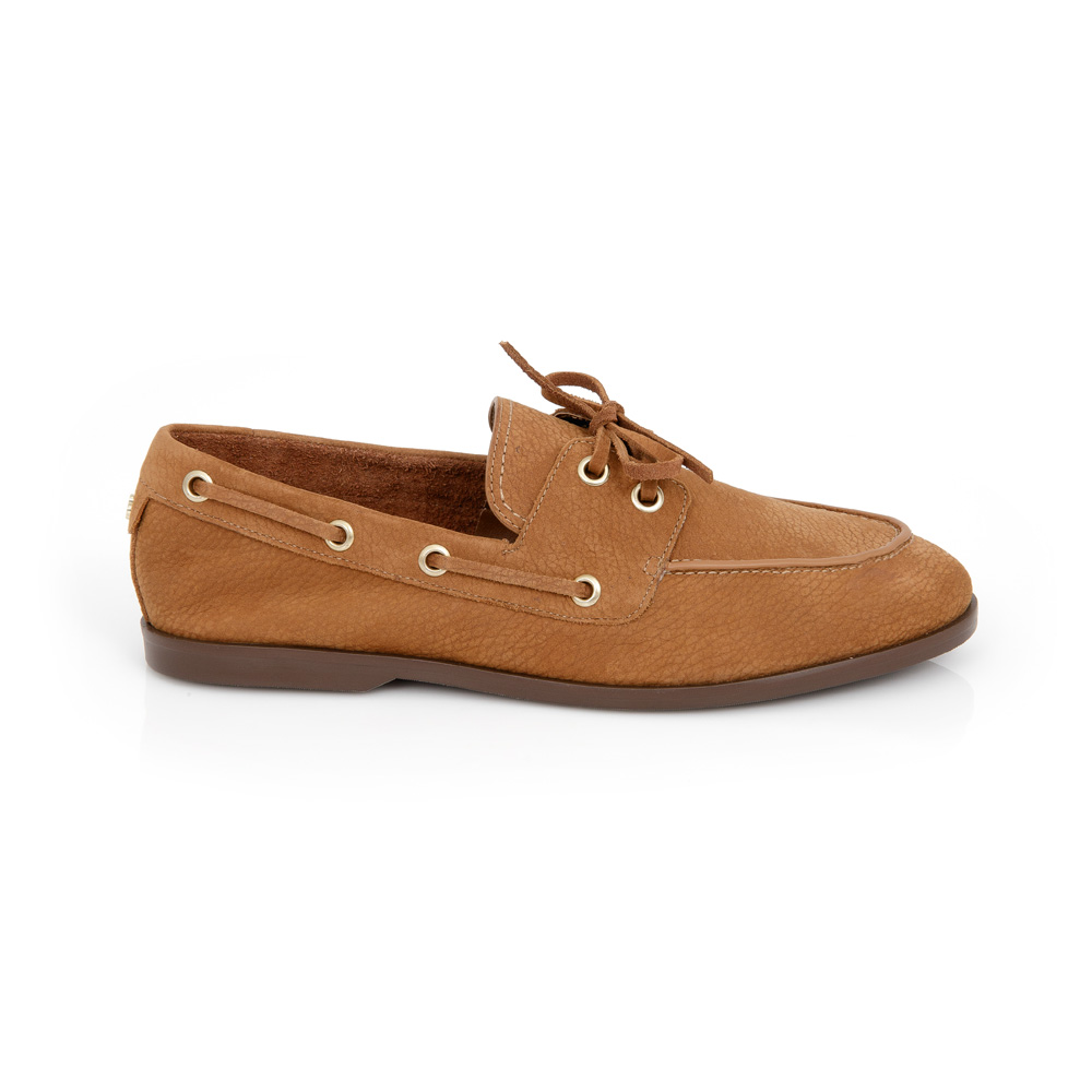 LOAFER MOCASSIM CARAMELO MOGNO COURO NOBUCK image number 0