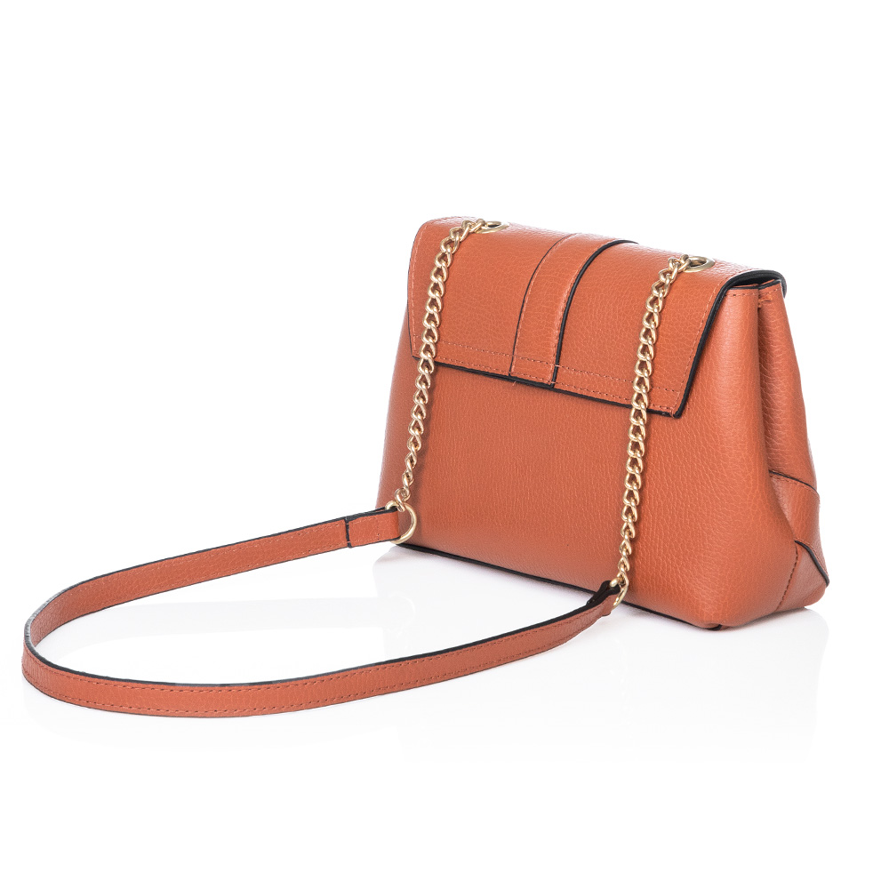 BOLSA COURO CARAMELO AL&Ccedil;A TRANSVERSAL image number 2