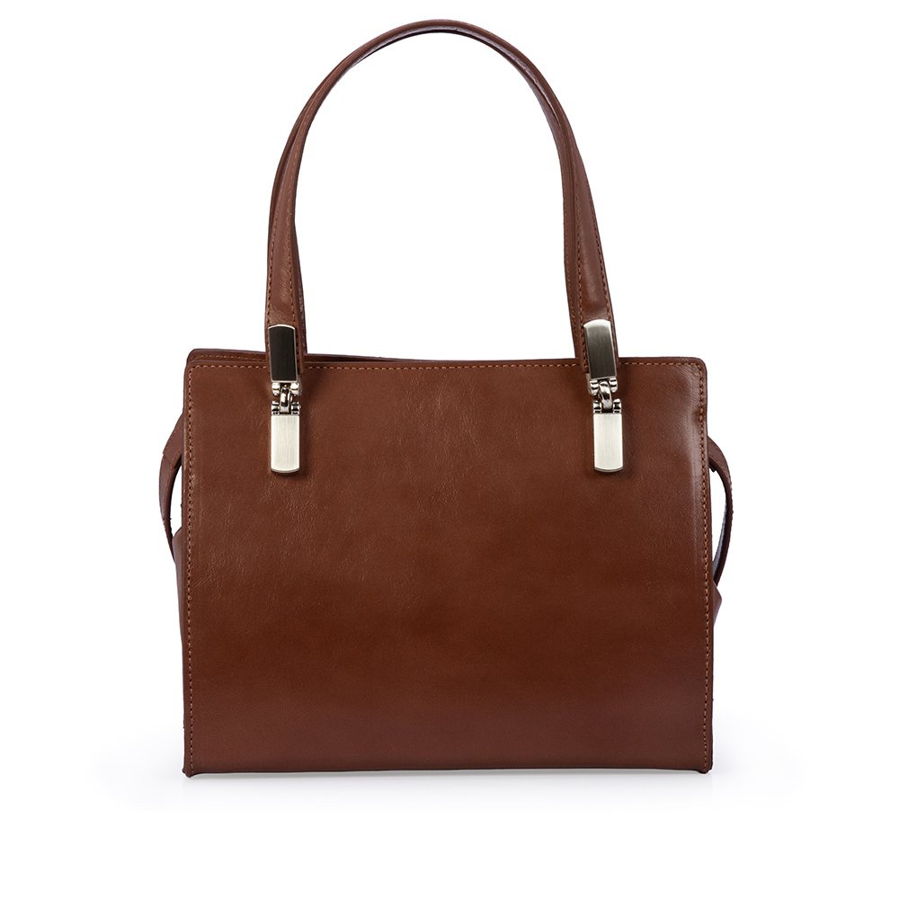 BOLSA TIRACOLO MARROM &Eacute;BANO DE COURO TOTE image number 2