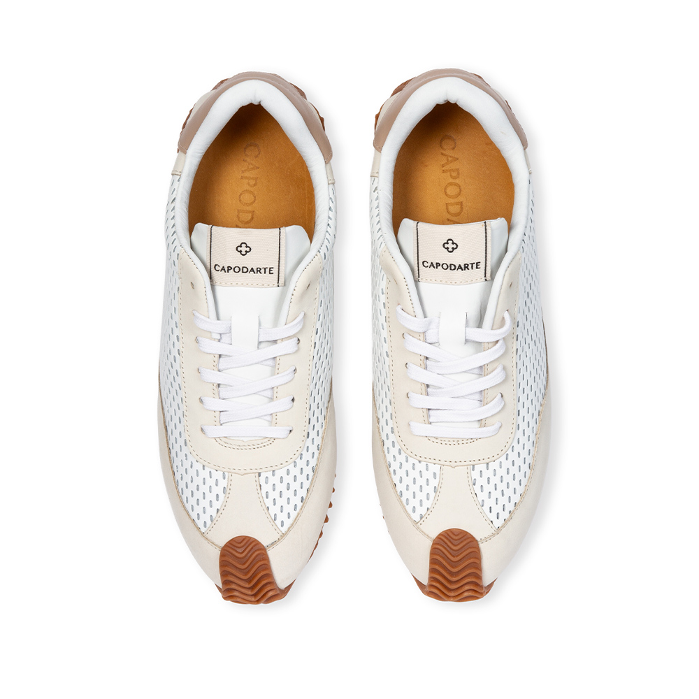TÊNIS FEMININO DE COURO BRANCO AMARRAÇÃO SNEAKERS image number 4