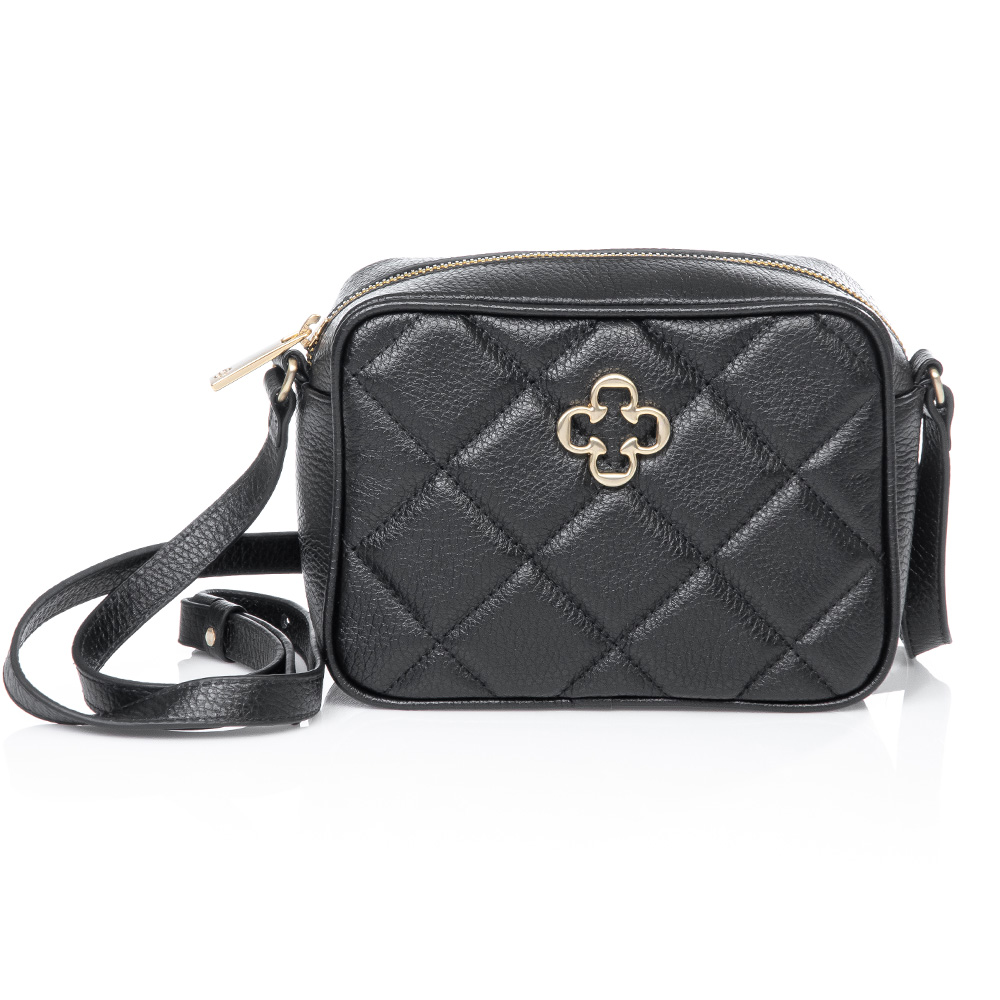 BOLSA PEQUENA TIRACOLO PRETA COURO image number 0