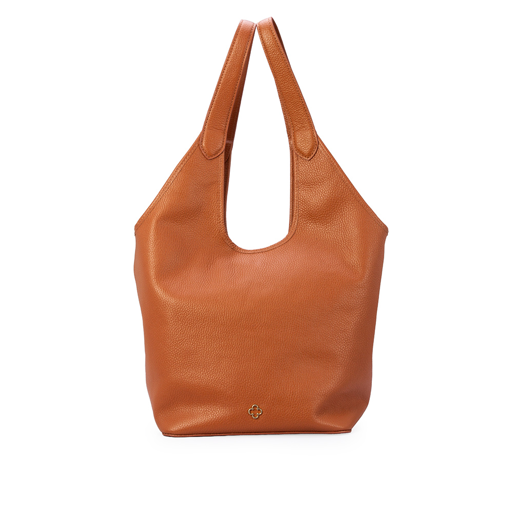 BOLSA GRANDE CARAMELO DE COURO SHOPPER image number 0