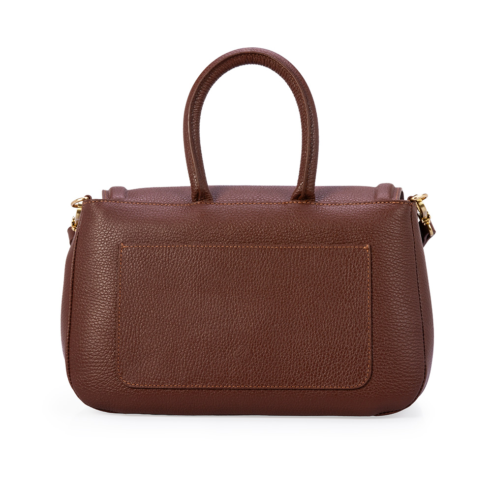 BOLSA TIRACOLO MARROM &Eacute;BANO DE COURO TOTE image number 2