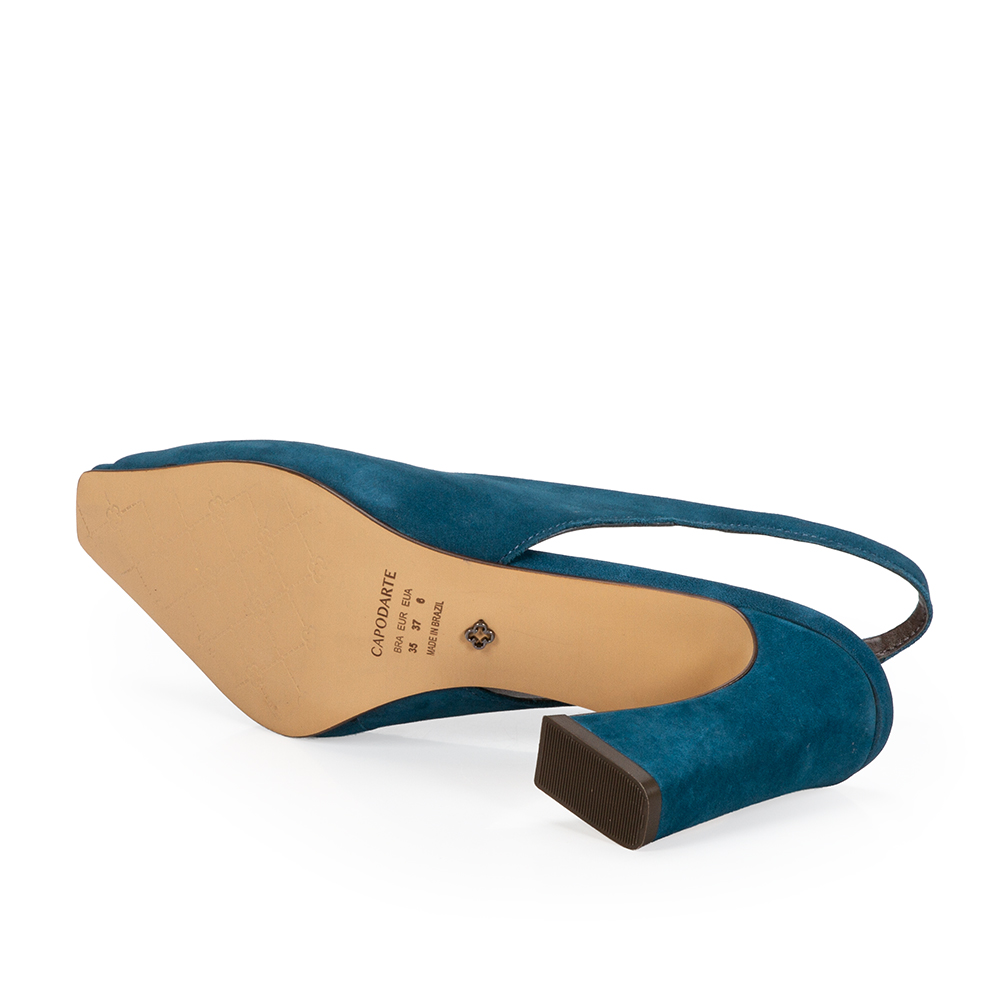 SAND&Aacute;LIA SALTO ALTO COURO SUEDE COBALTO image number 3