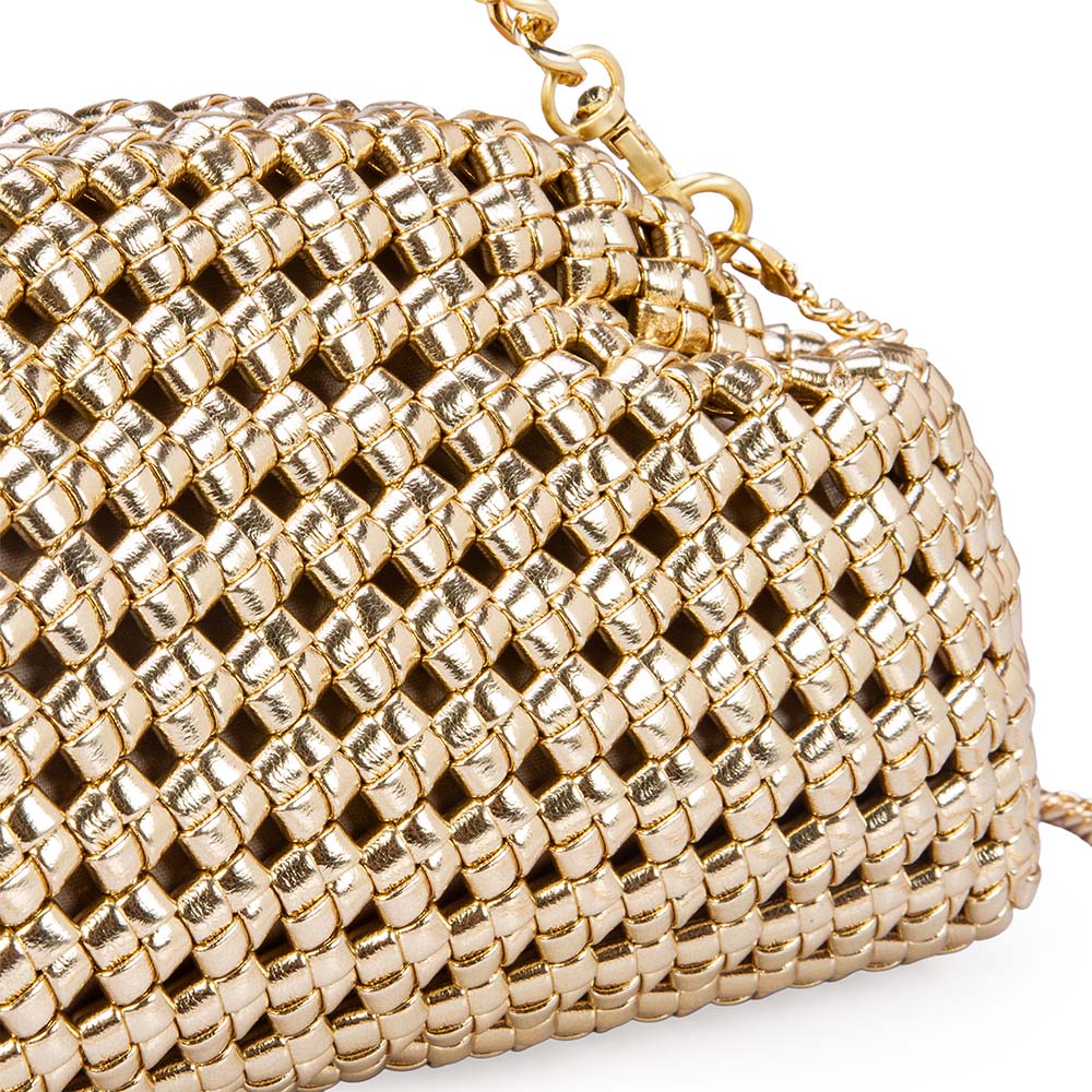 BOLSA CLUTCH DOURADA TRESS&Ecirc; image number 3
