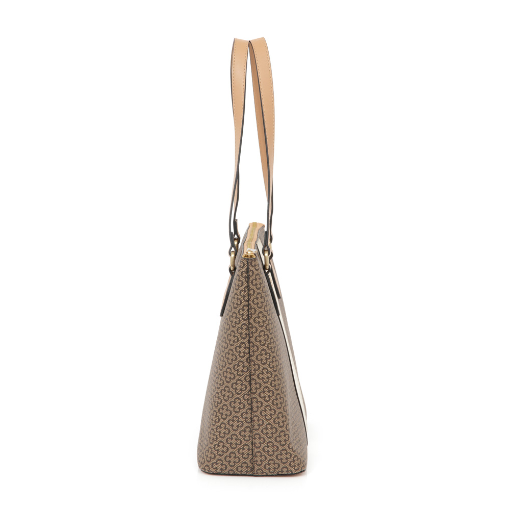 BOLSA SHOPPER BEGE RÁFIA MONOGRAMA image number 1