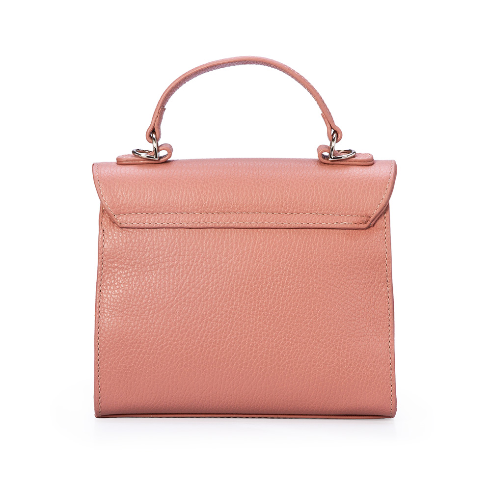 BOLSA PEQUENA ROSA MALVA DE COURO TOTE image number 2