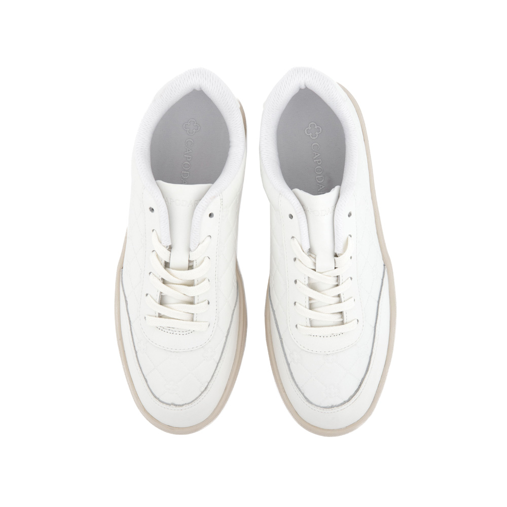 TÊNIS FEMININO BRANCO DE COURO AMARRAÇÃO image number 4