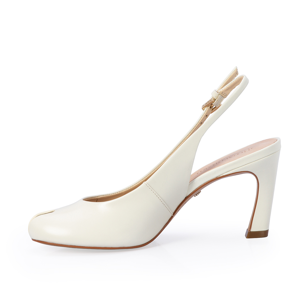 PEEP TOE COURO BRANCO DUNA  SLINGBACK image number 2