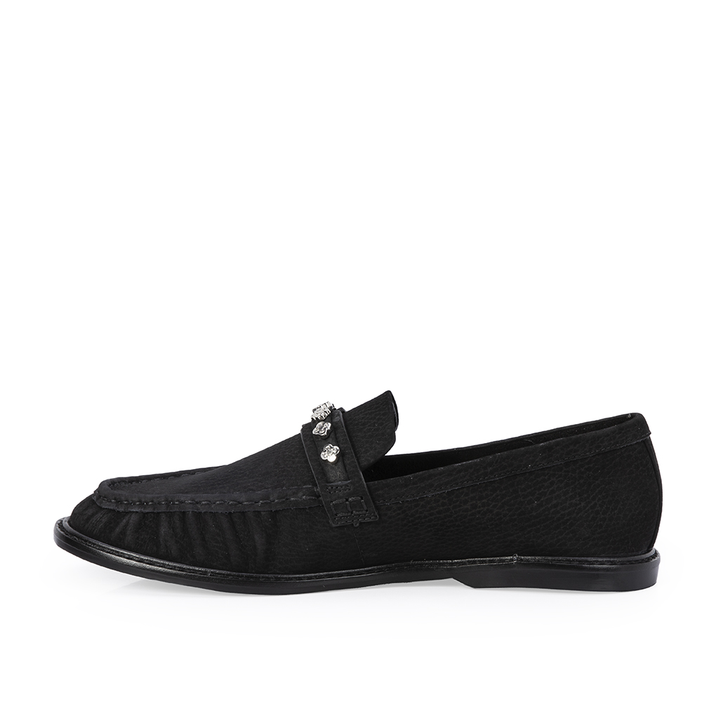 LOAFER MOCASSIM PRETO DE COURO NOBUCK image number 2
