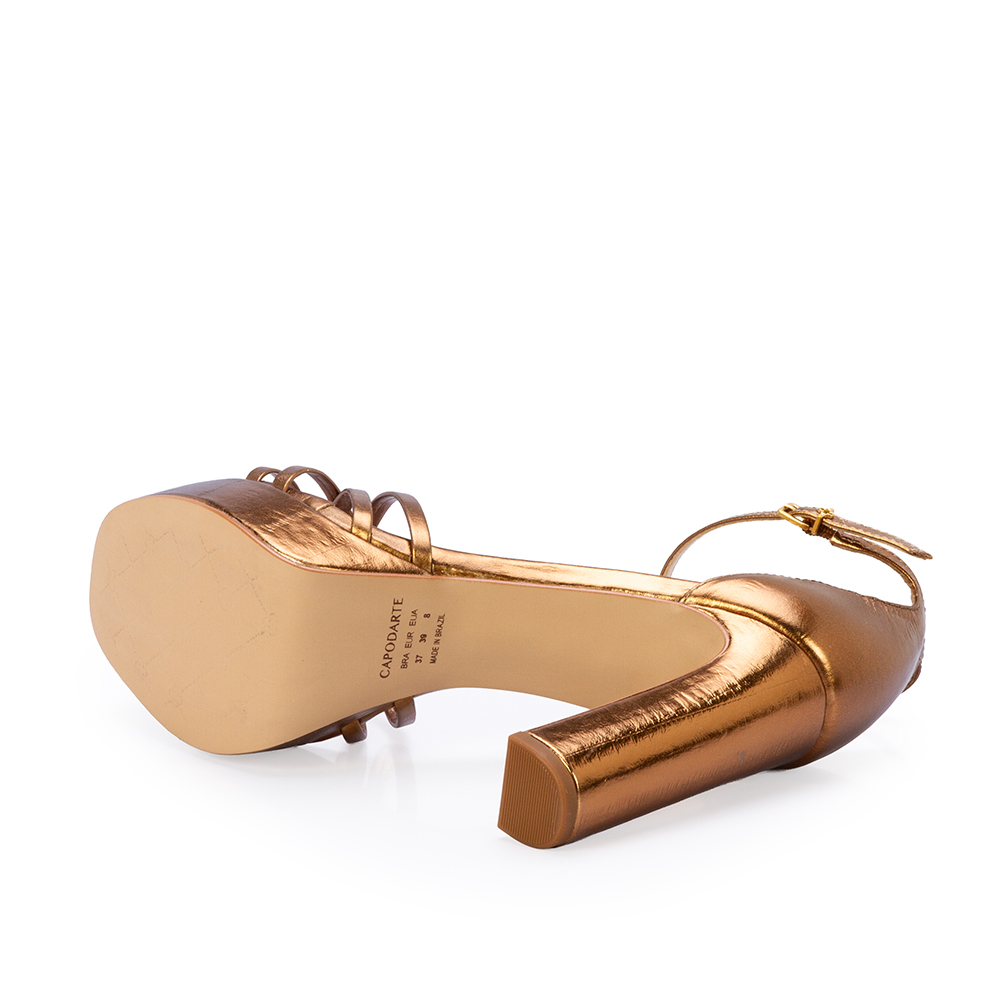 SAND&Aacute;LIA MEIA PATA BRONZE SALTO ALTO TIRAS COURO image number 3