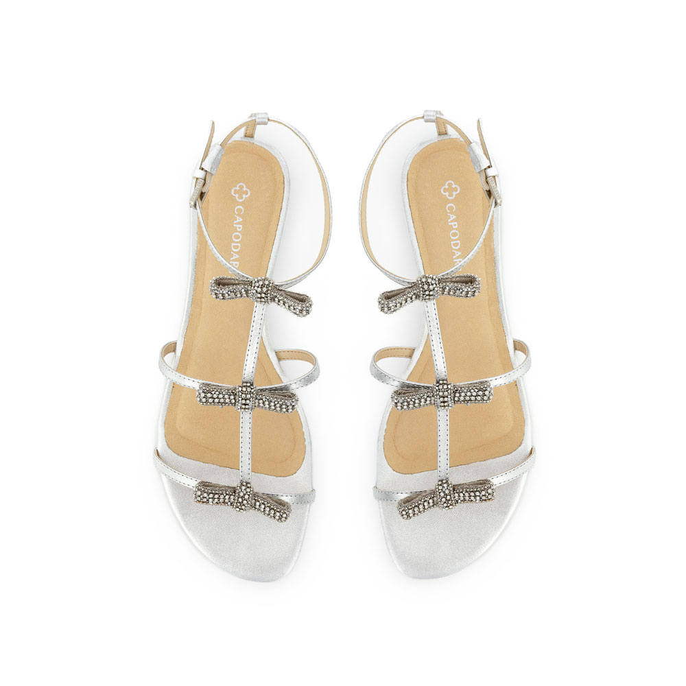 SAND&Aacute;LIA RASTEIRA PRATA METALIZADA DE COURO image number 4