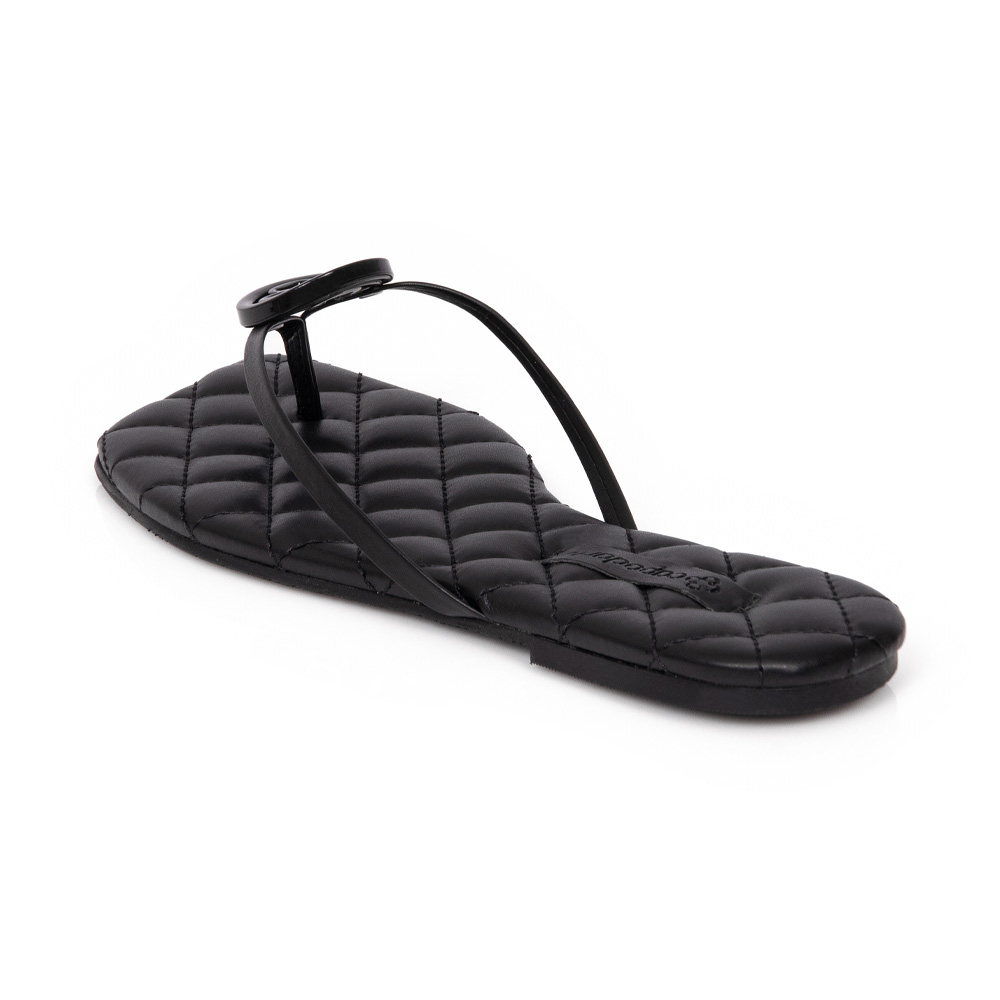 CHINELO PRETO BICO QUADRADO MATELASSÊ image number 2