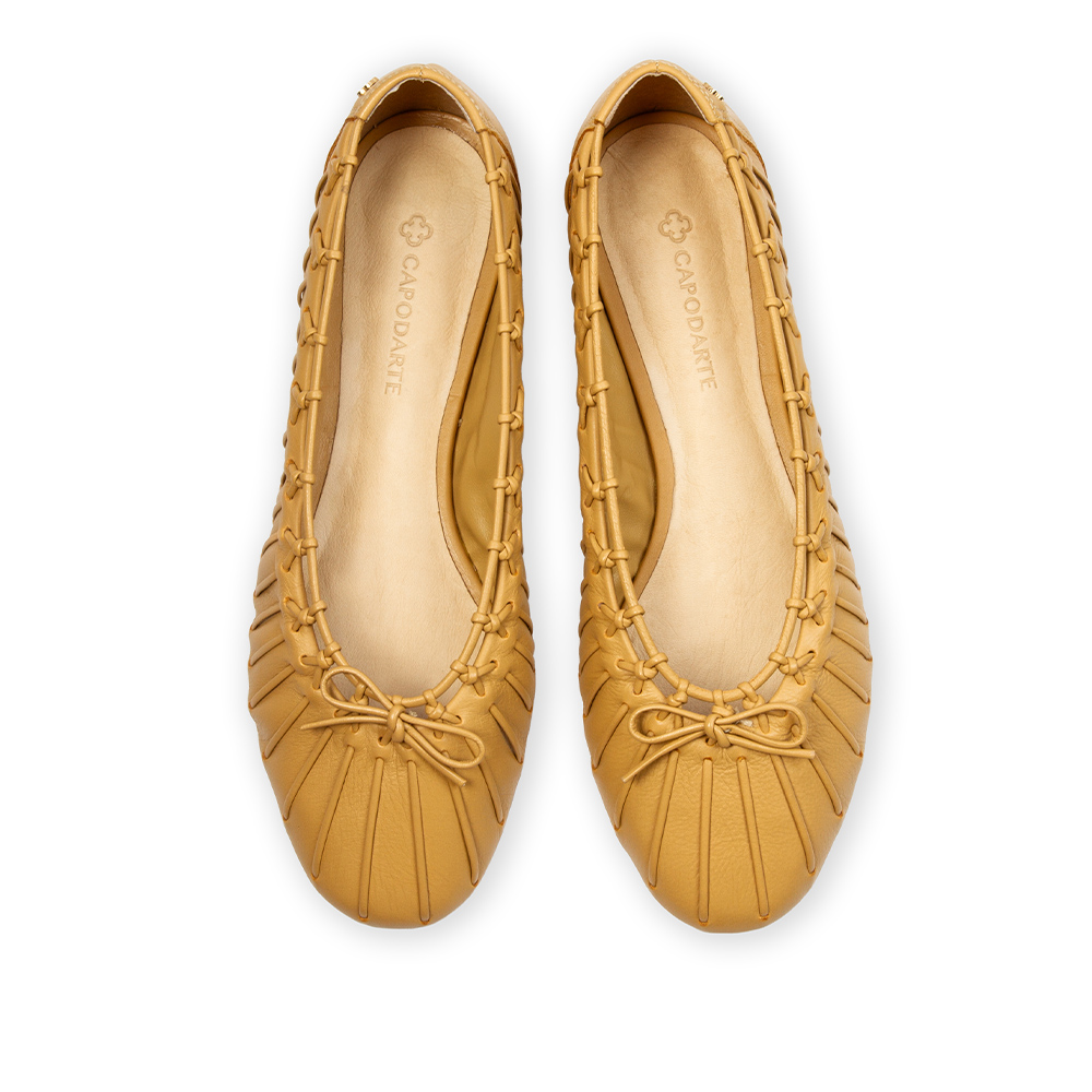 SAPATILHA BEGE SAVANA DE COURO TRAMADO image number 4