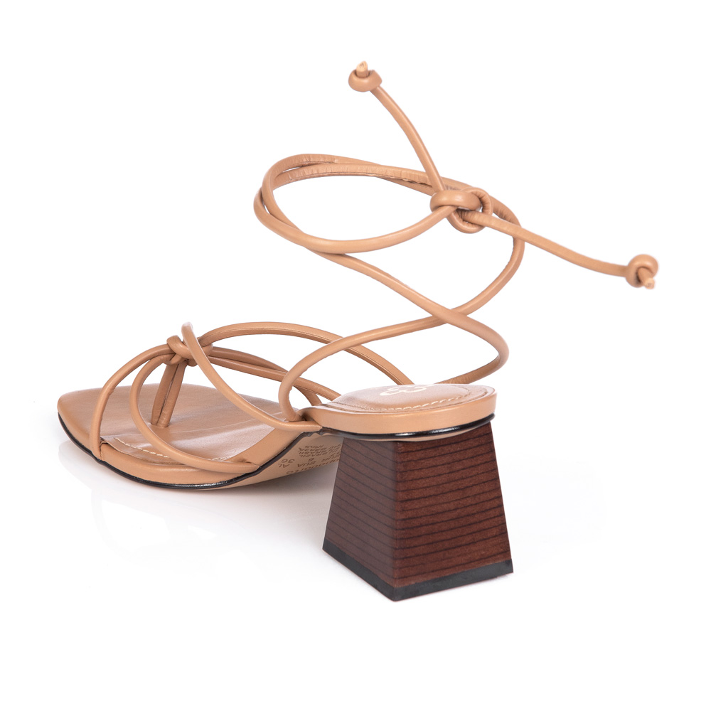 SAND&Aacute;LIA SALTO BLOCO BEGE  AMARRA&Ccedil;&Atilde;O image number 2