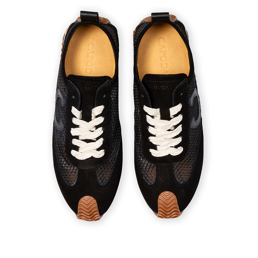 T&Ecirc;NIS FEMININO DE COURO PRETO NOBUCK AMARRA&Ccedil;&Atilde;O image number 4