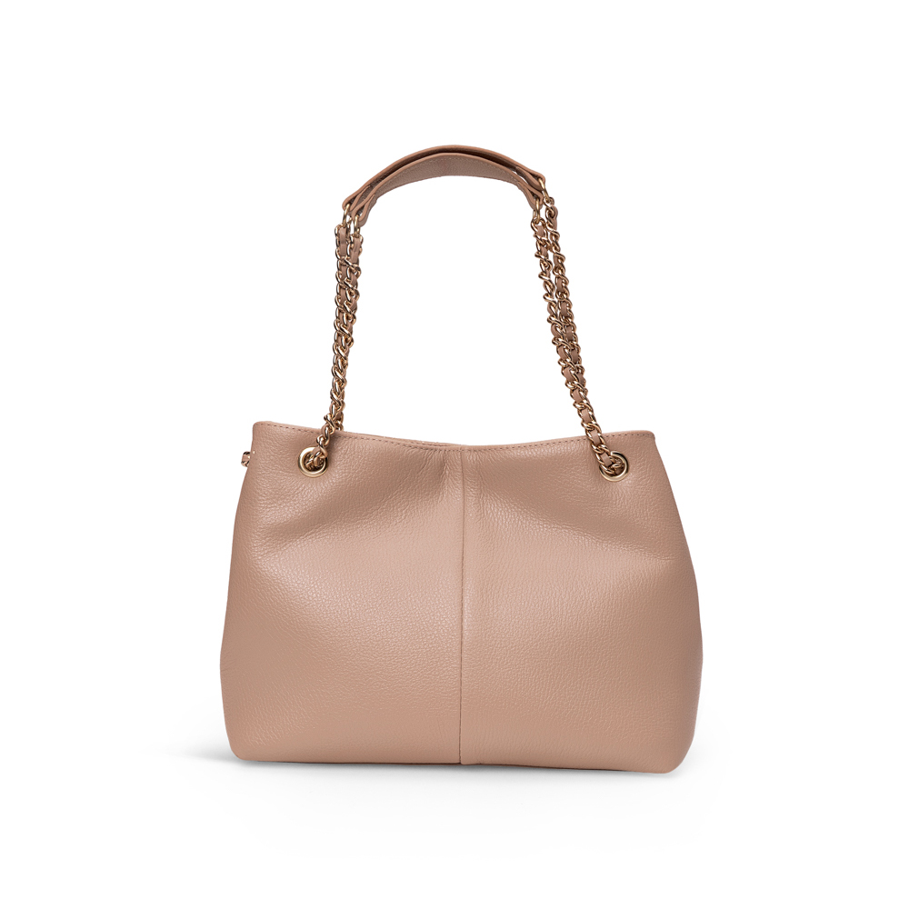 BOLSA M&Eacute;DIA NUDE SEDA DE COURO MATELASS&Ecirc; CARINA image number 2