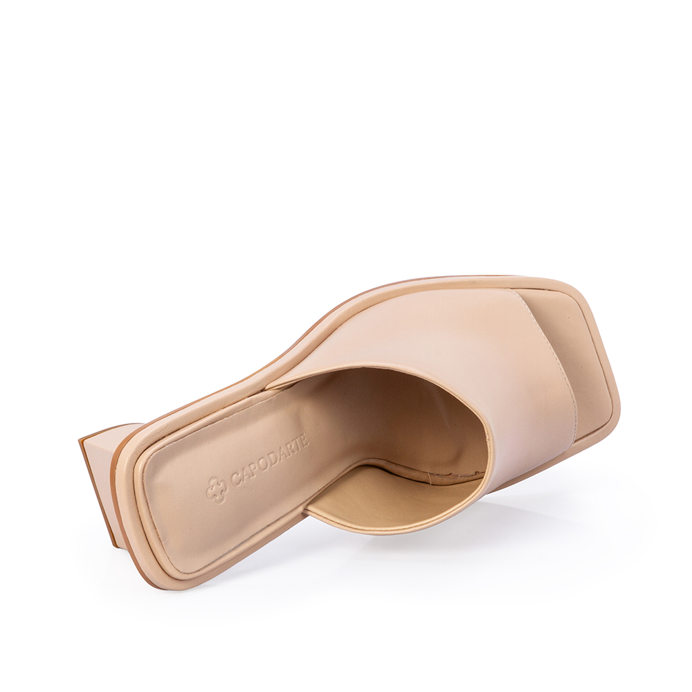 MULE NUDE SEDA DE COURO SALTO BAIXO image number 4