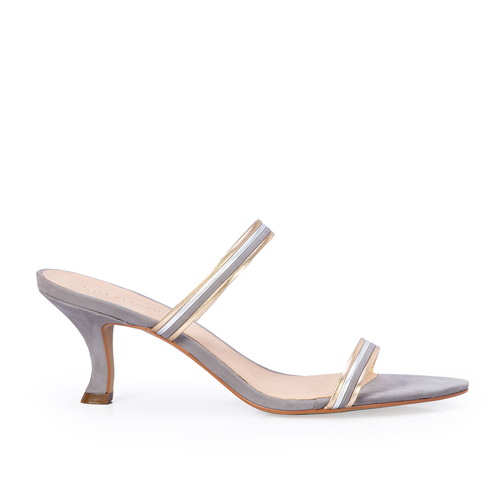 SAND&Aacute;LIA SALTO M&Eacute;DIO PRATEADA DE COURO image number 0