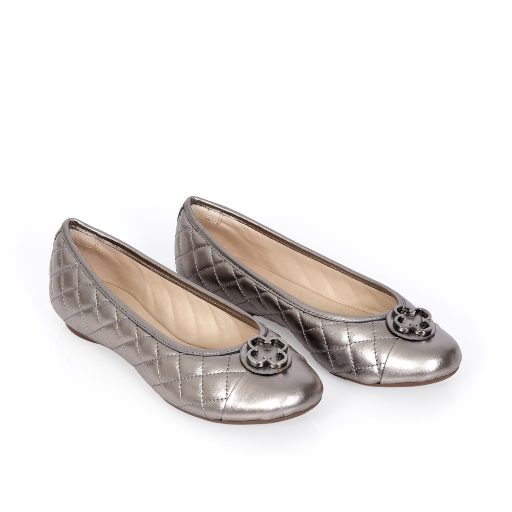 SAPATILHA CATHERINE VINTAGE CINZA PEWTER DE COURO MATELASSÊ image number 1