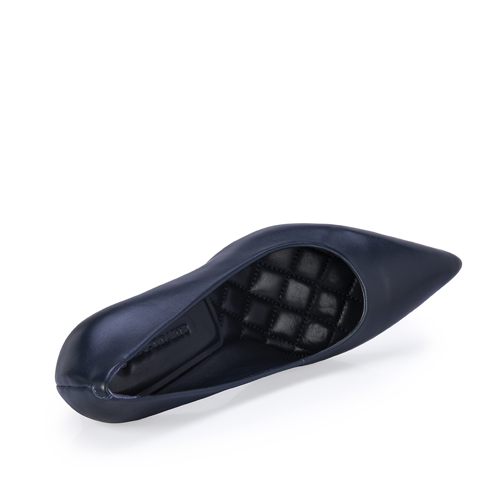 SCARPIN SALTO FLARE MARINHO AZZURRO DE COURO image number 4