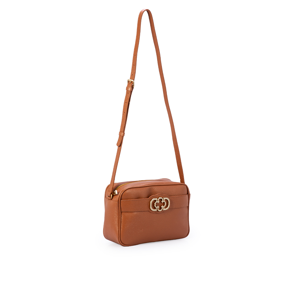 BOLSA TIRACOLO CARAMELO DE COURO SHOULDER BAG image number 3