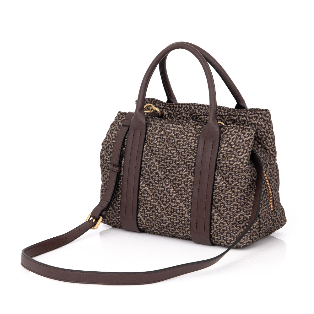 BOLSA TOTE BEGE E CAFÉ MONOGRAMA MÉDIA image number 2