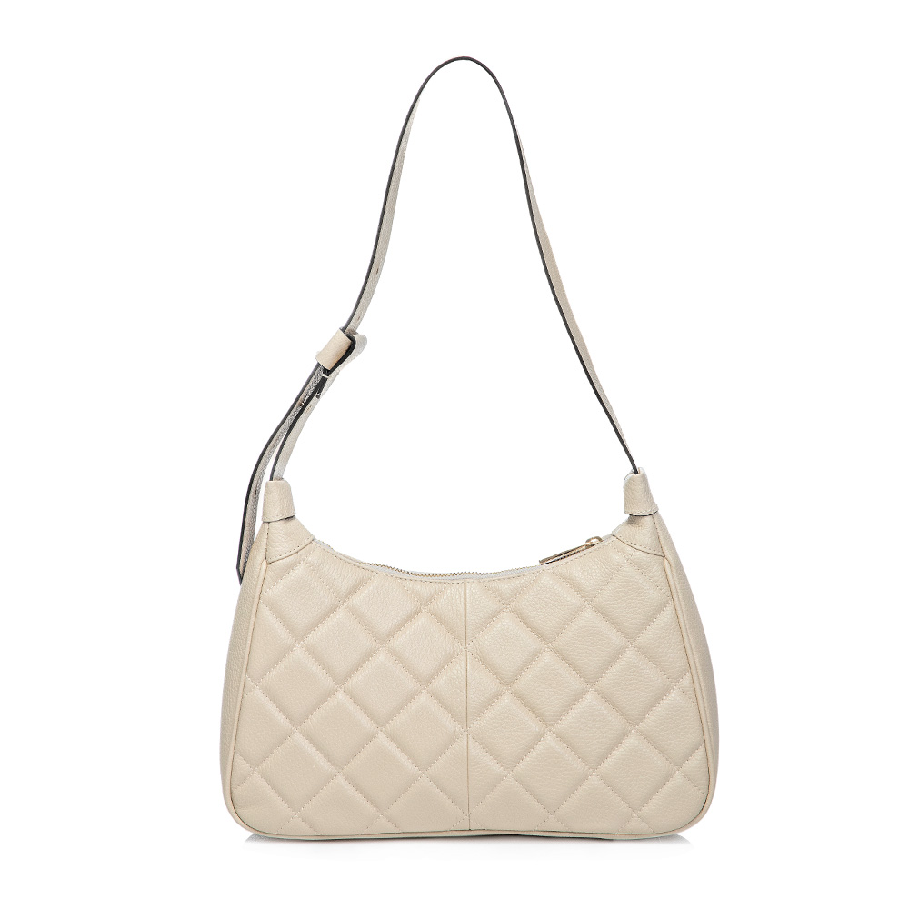 BOLSA COURO BEGE HOBO MATELASSÊ image number 2