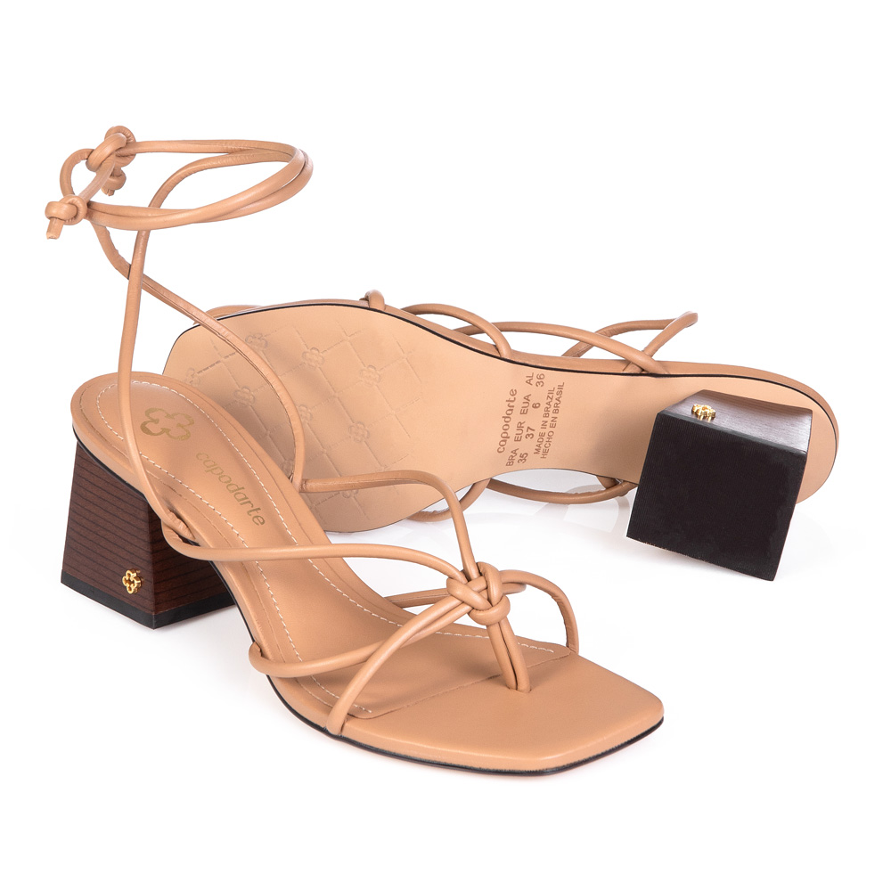 SAND&Aacute;LIA SALTO BLOCO BEGE  AMARRA&Ccedil;&Atilde;O image number 3