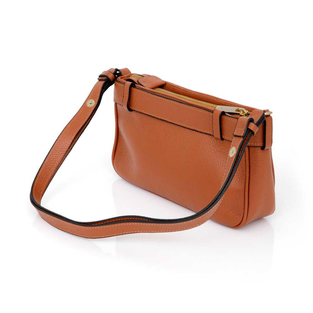 BOLSA DE COURO CARAMELO SHOULDER image number 2