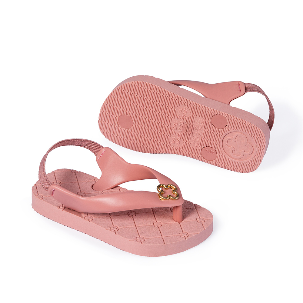 CHINELO BEBÊ ROSÊ MONOGRAMA COM ELÁSTICO image number 3